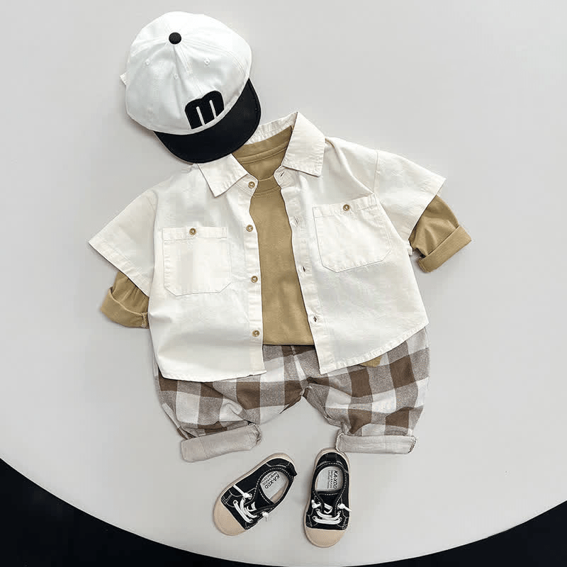 Toddler Boy Retro Plaid Casual Harem Pants