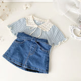 Baby Toddler Hollow Out Lapel Knitted Tee