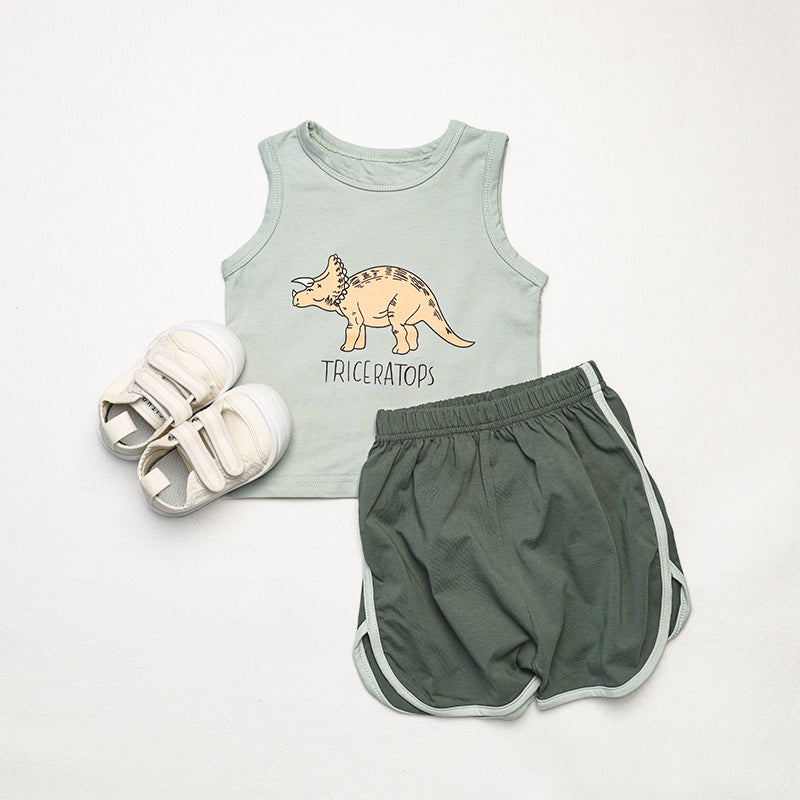 Baby Dinosaur Tank Top Set