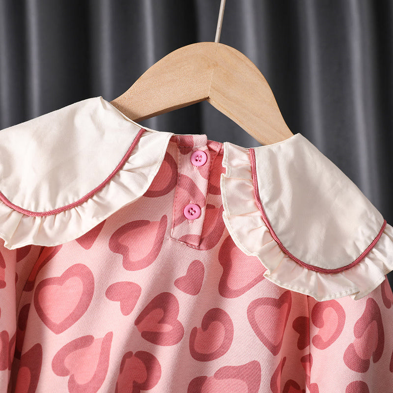 Toddler Girl Pink Leopard Print Blouse