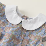 Toddler Girl Bowknot Lapel Collar Sleeveless Dress