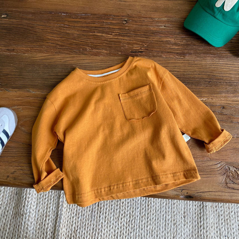 Toddler Solid Color Pocket Sweatshirt