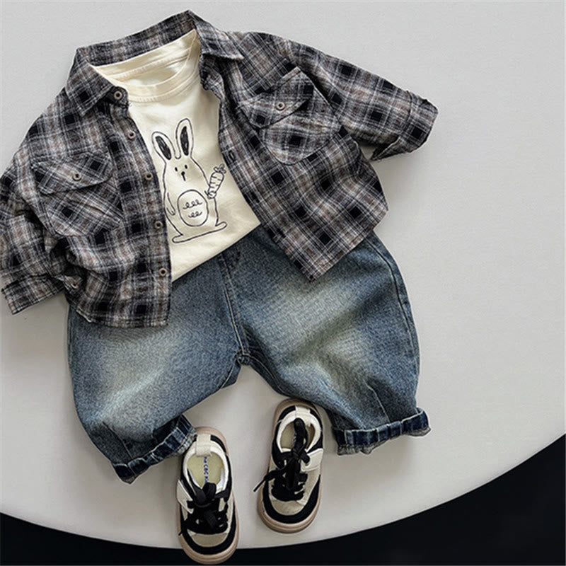 Toddler Denim Retro Casual Pants