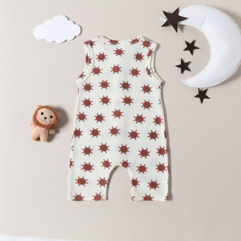 Baby Sunshine Waffle Cozy Romper