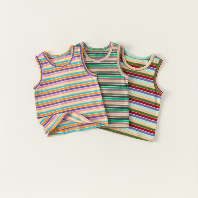 Toddler Boy Striped Crew Neck Tank Top