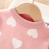 Toddler Girl Heart Sweater and Skirts Set