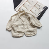 Toddler Polka Dot Linen Loose Outerwear