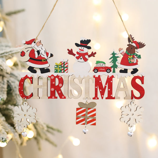 Wooden Christmas Hanging Pendants for Home