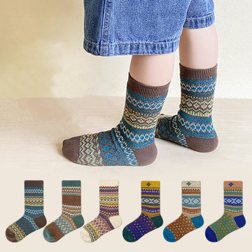 3 Pairs Toddler Vintage Style Design Floor Socks
