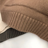 Toddler Solid Color Hooded Knitted PocketSweater