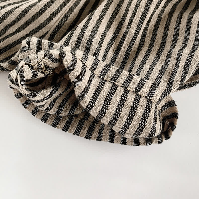 Toddler Boy Linen Striped Casual Shorts