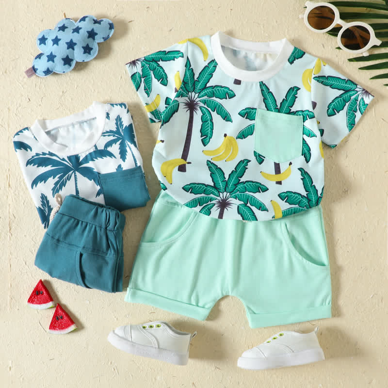Baby Coconut Tree Tee and Shorts Set
