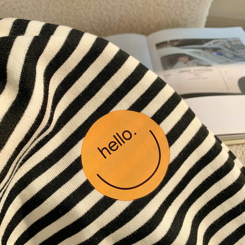 HELLO Toddler Striped Smile Jogger Pants