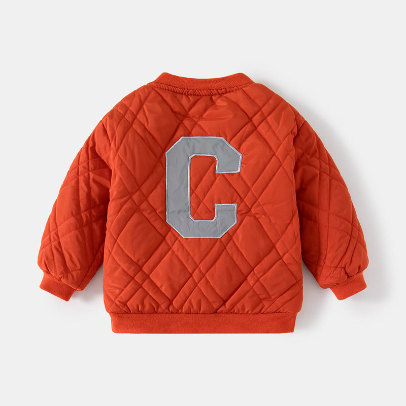 C Toddler Boy Letter Quilted Warm Coat
