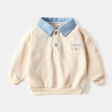 Toddler Boy Embroidered Polo Sweatshirt