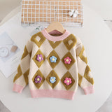 Toddler Girl Flower Diamond Dress 2 Pieces Set