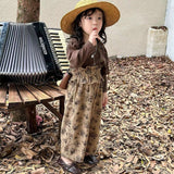Toddler Girl Brown Flower 2 Pieces Set
