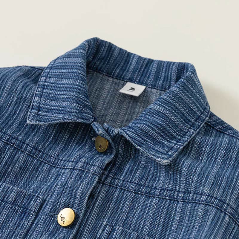 Toddler Boy Denim Striped Jacket