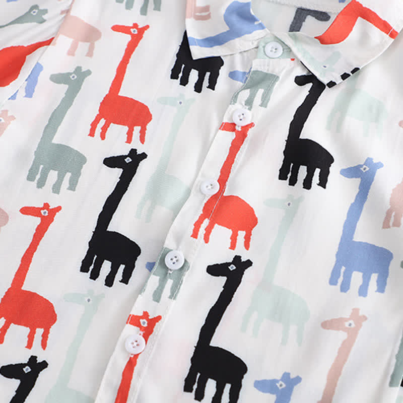 Toddler Giraffe Polo Shirt and Shorts Set