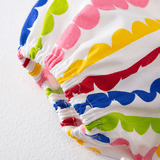 Toddler Colorful Dot Square Neck Dress