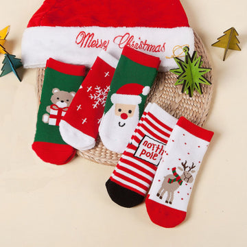 5-pairs Christmas Fleece Socks