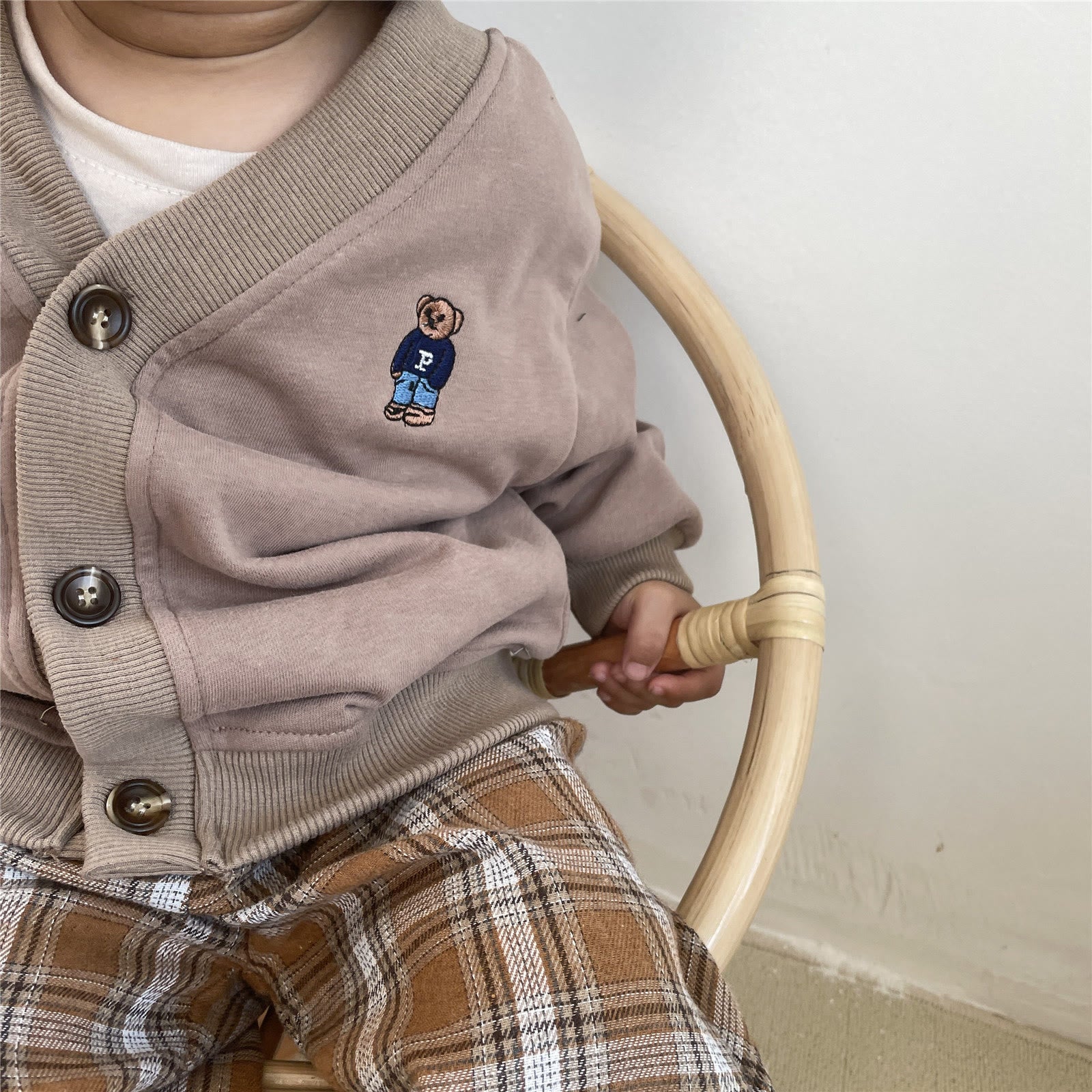 Toddler Bear Button Cardigan