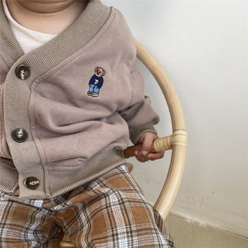 Toddler Bear Button Cardigan