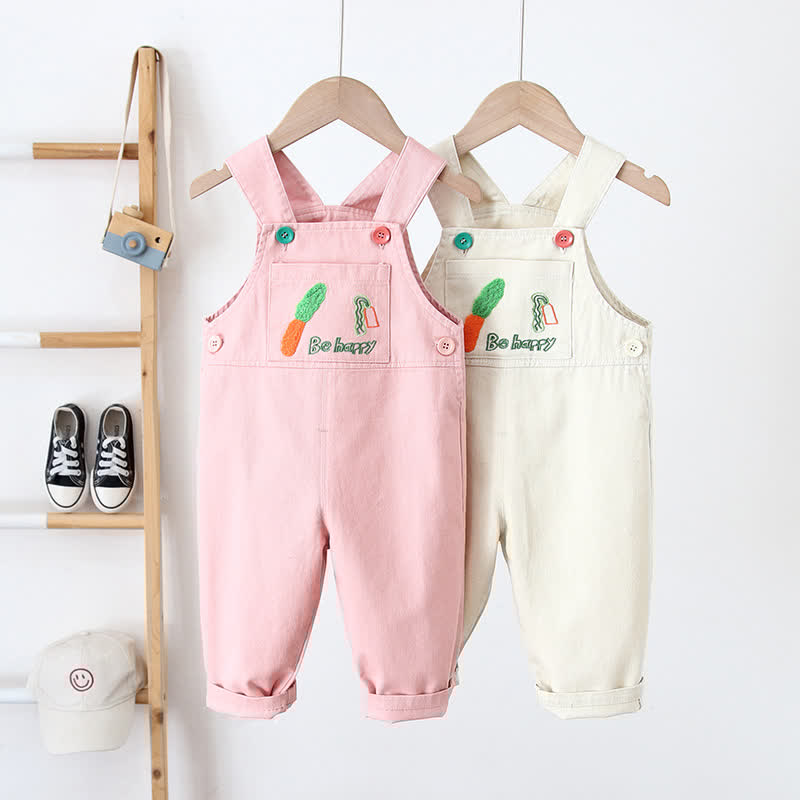 BE HAPPY Baby Embroidered Carrot Strap Suspender