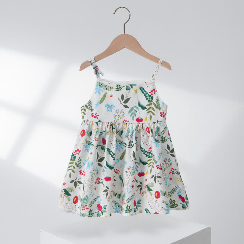 Toddler Strawberry Cherry Flower Sling Dress