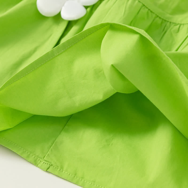 Toddler Girl Flower Green Dress
