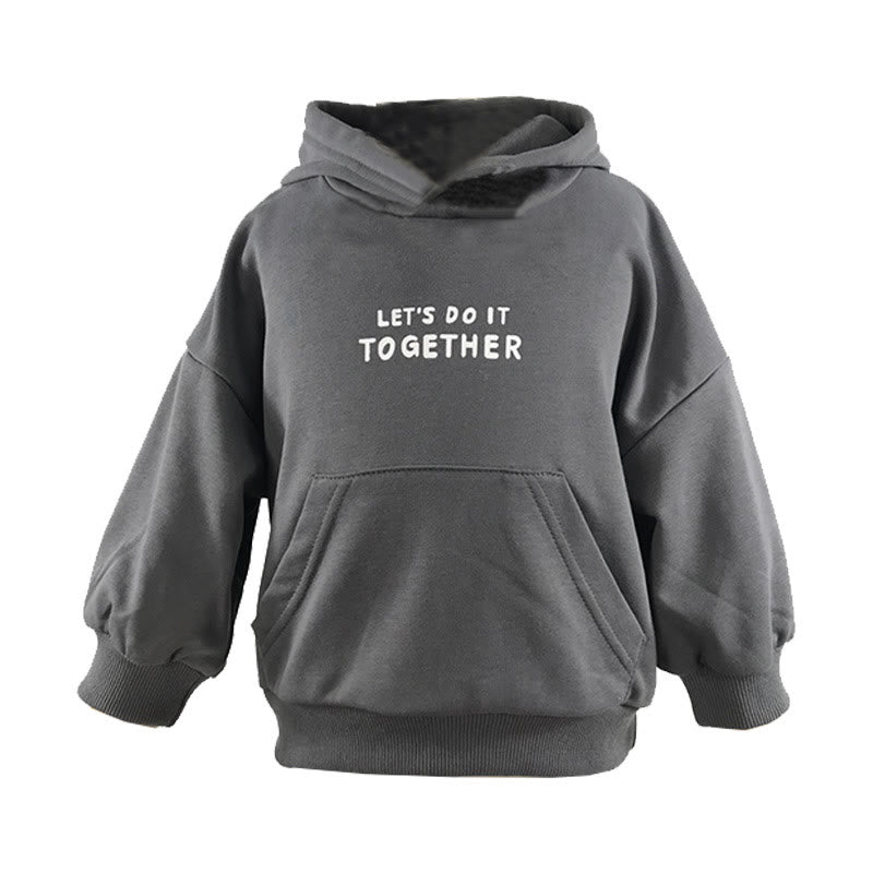 LET'S DO IT TOGETHER Toddler Slogan Hoodie