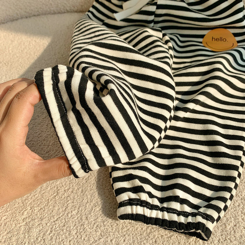 HELLO Toddler Striped Smile Jogger Pants