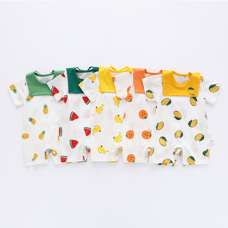 Baby Fruit Romper with Bib