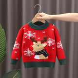 Toddler Lovely Reindeer Snow Knitted Sweater