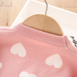 Toddler Girl Heart Sweater and Skirts Set