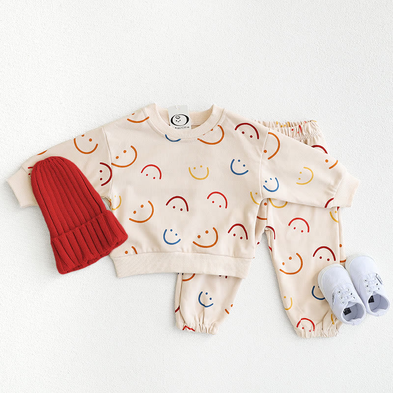 Baby Toddler Smile Sweatsuit 2 Pieces Set