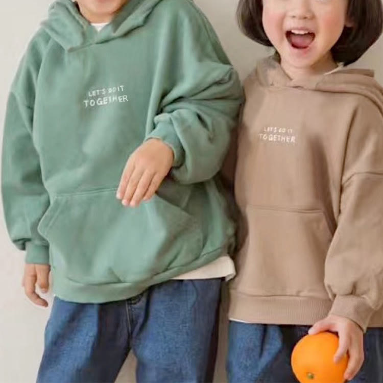 LET'S DO IT TOGETHER Toddler Slogan Hoodie