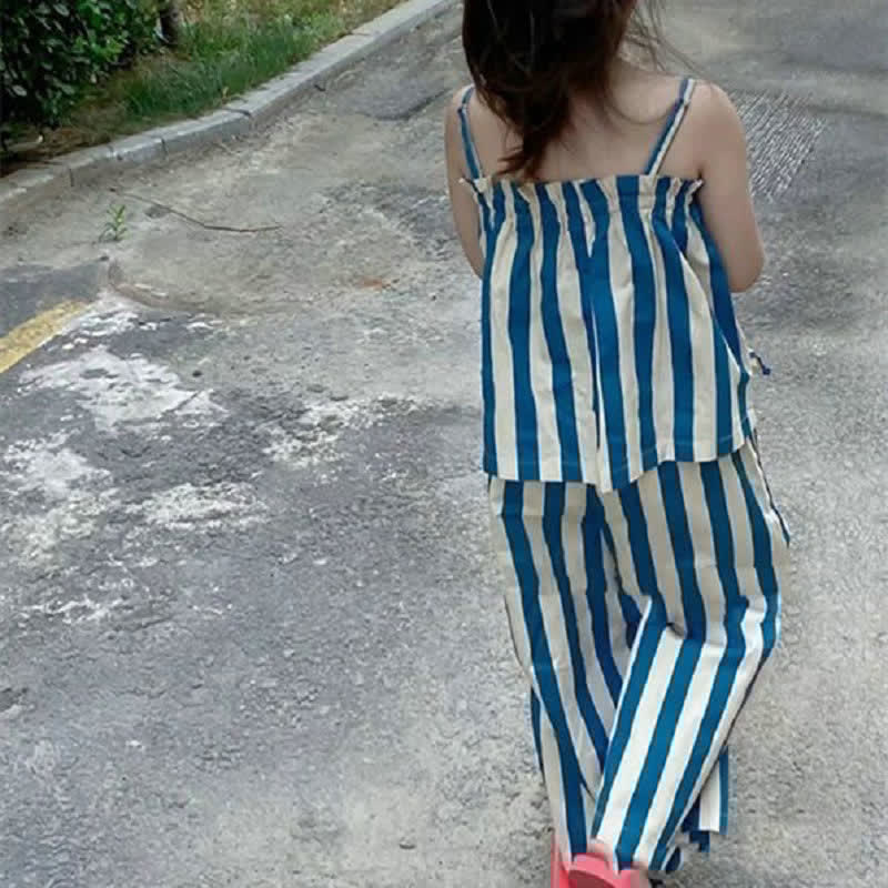 Toddler Girl Striped Camisole and Pants Set