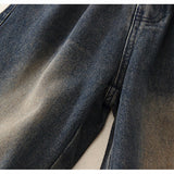 Toddler Black Denim Retro Style 2 Pieces Set
