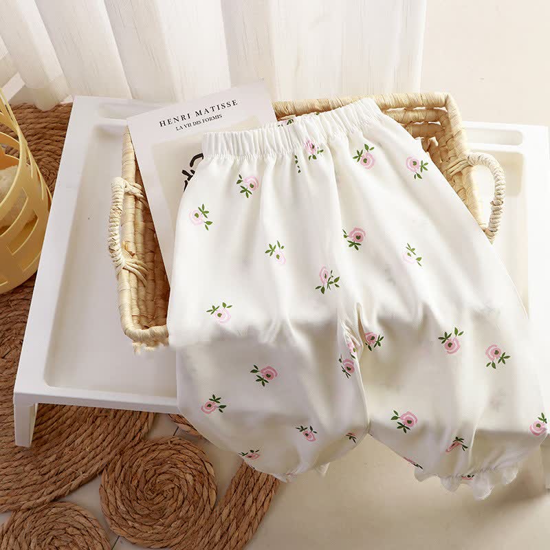 Toddler Girl Flower Trees Casual Pants