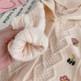 Toddler Embroidered Flower Tassels Hooded Cardigan