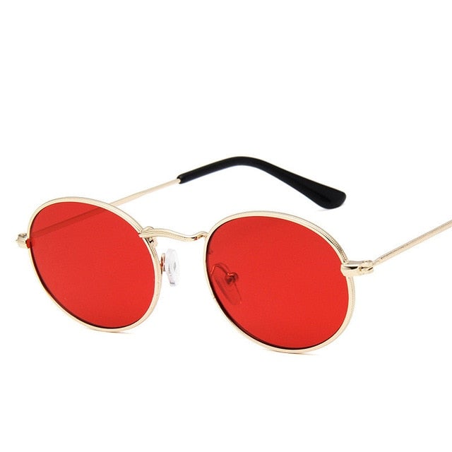 Alloy Mirror Classic Style Metal Frame Vintage Round Sunglasses