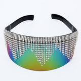 Rhinestone Oversized Mirror Sunglass