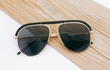 Anti-Reflective Gradient Mirror Oversized Aviator Sunglasses