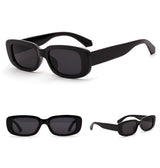 Thick Leopard Rectangular Frame Gradient Retro Sunglasses