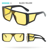 Retro One-Piece Mirror Big Frame Oversized Square Sunglasses