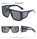Retro One-Piece Mirror Big Frame Oversized Square Sunglasses