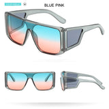 Retro One-Piece Mirror Big Frame Oversized Square Sunglasses