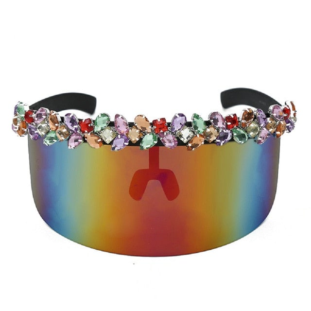 Vintage Oversized Windproof Retro One Piece Shield Visor Sunglasses