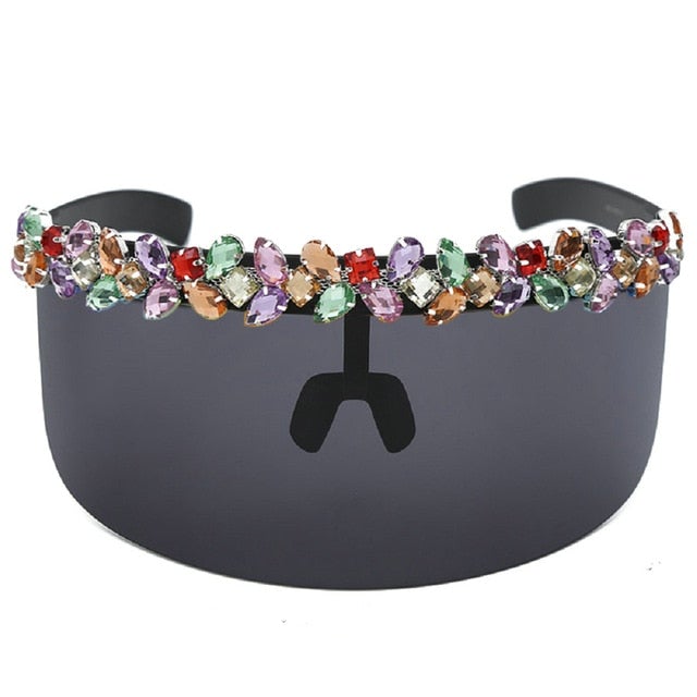 Vintage Oversized Windproof Retro One Piece Shield Visor Sunglasses